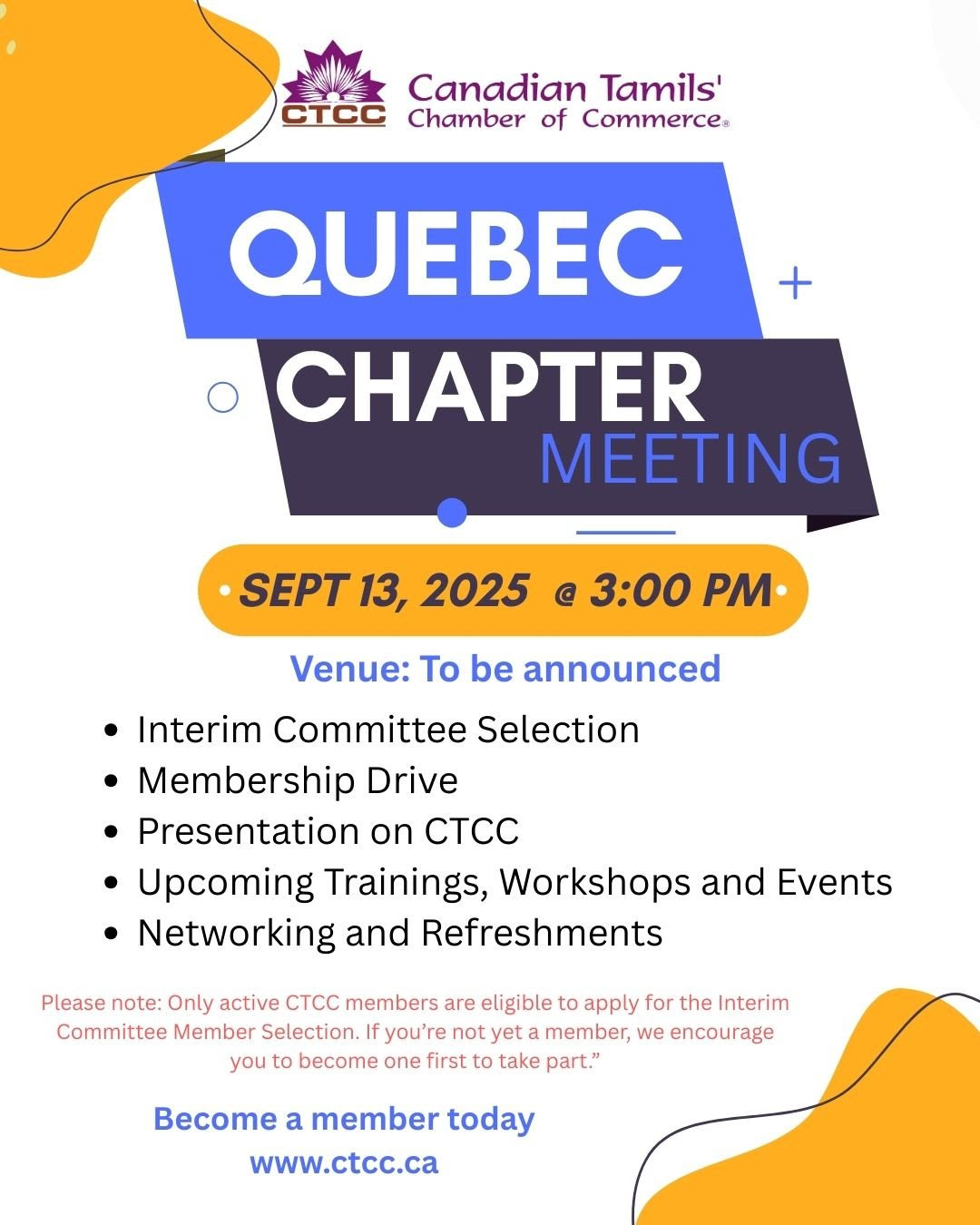  Quebec Chapter Meeting