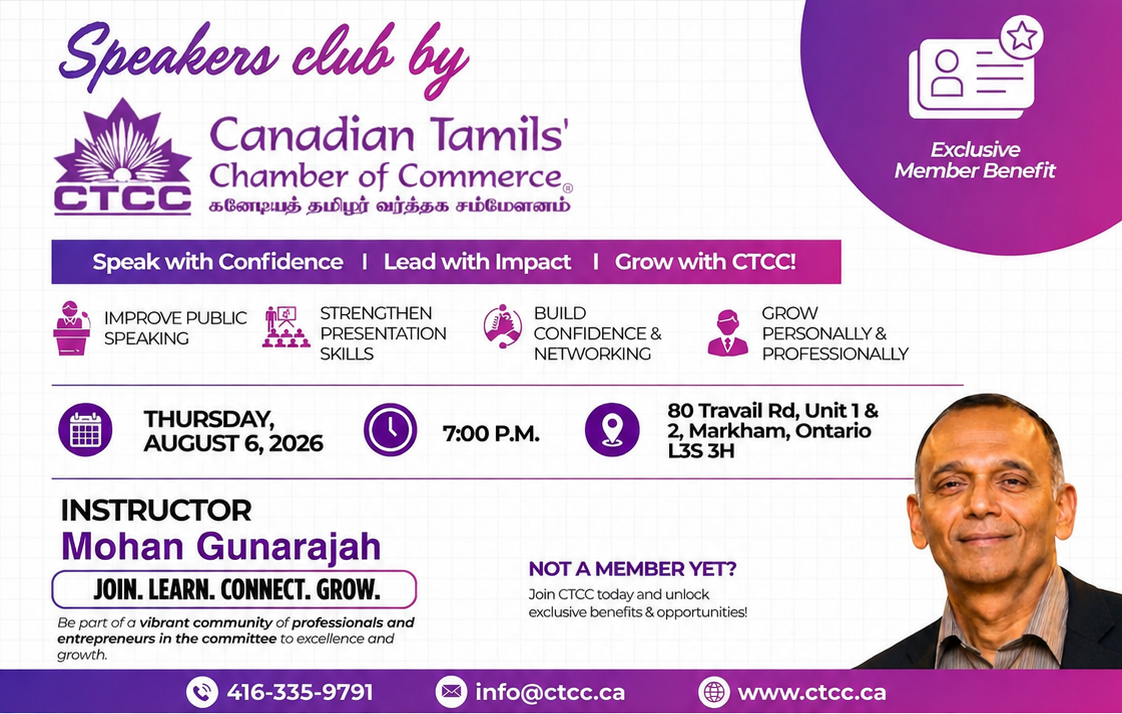 CTCC Speakers Club Session